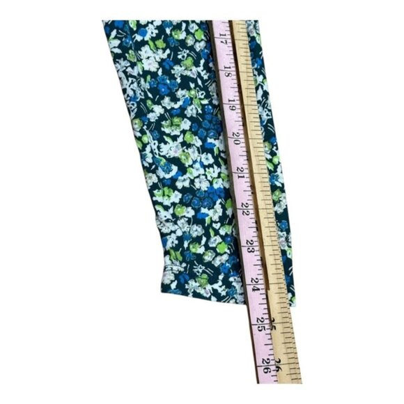 BP Dress Womens XL Blue Green Floral Long Sleeve V Neck Stretch Boho Casual - Picture 6 of 11